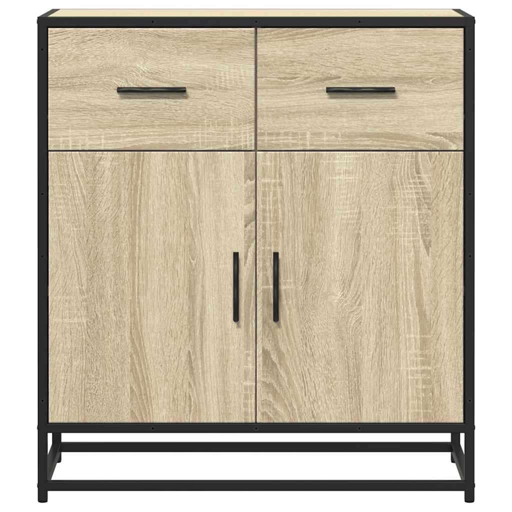 Modern Wooden Sideboard Storage Cabinet Unit With 2 Doors & 2 Drawers Wood