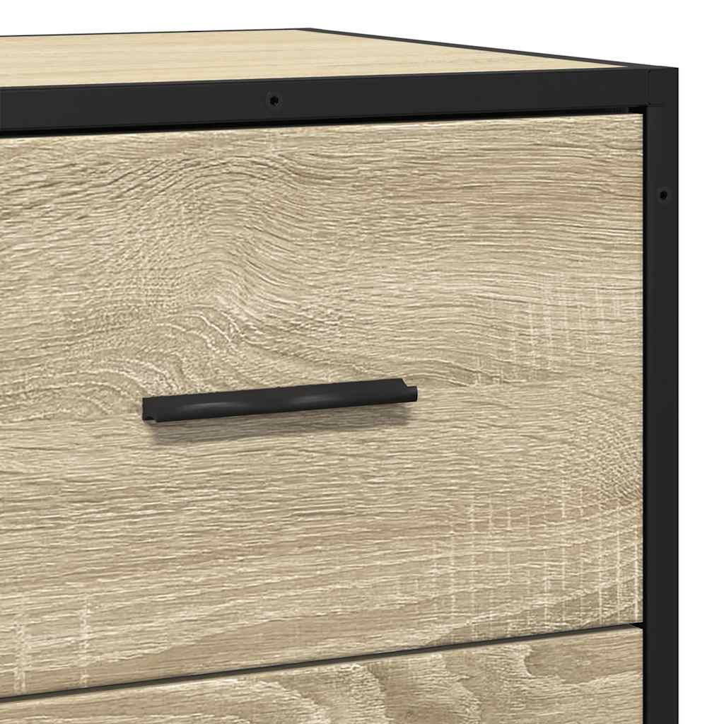 Modern Wooden Sideboard Storage Cabinet Unit With 2 Doors & 2 Drawers Wood