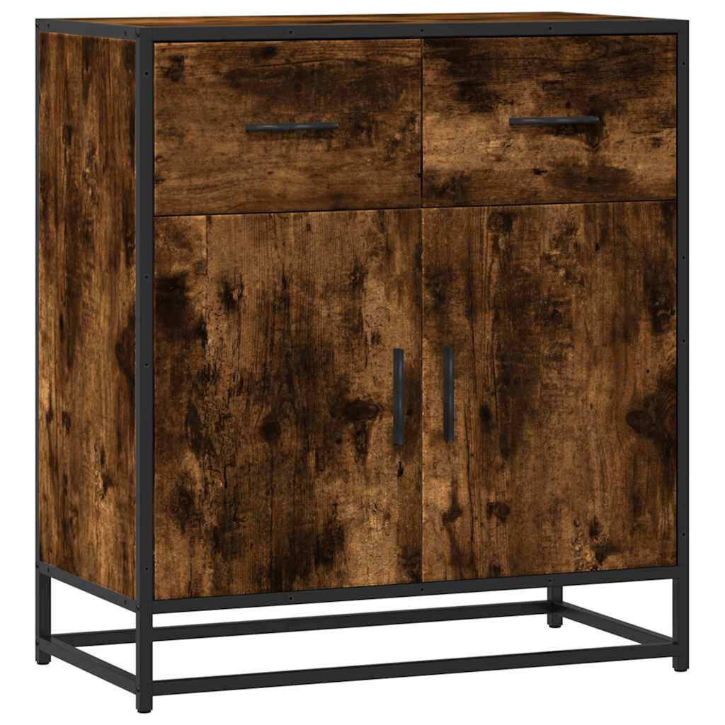 Modern Wooden Sideboard Storage Cabinet Unit With 2 Doors & 2 Drawers Wood
