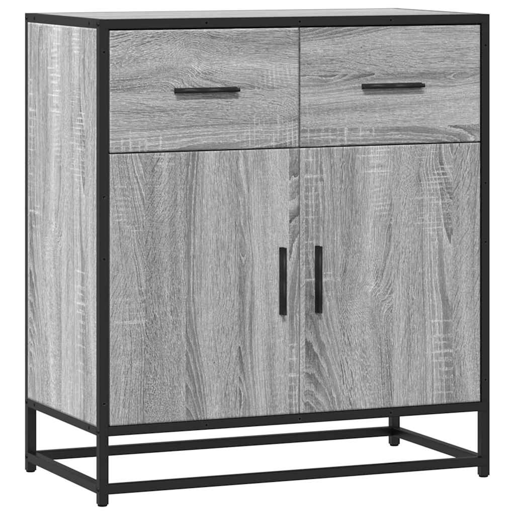 Modern Wooden Sideboard Storage Cabinet Unit With 2 Doors & 2 Drawers Wood