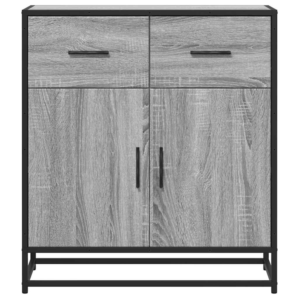 Modern Wooden Sideboard Storage Cabinet Unit With 2 Doors & 2 Drawers Wood