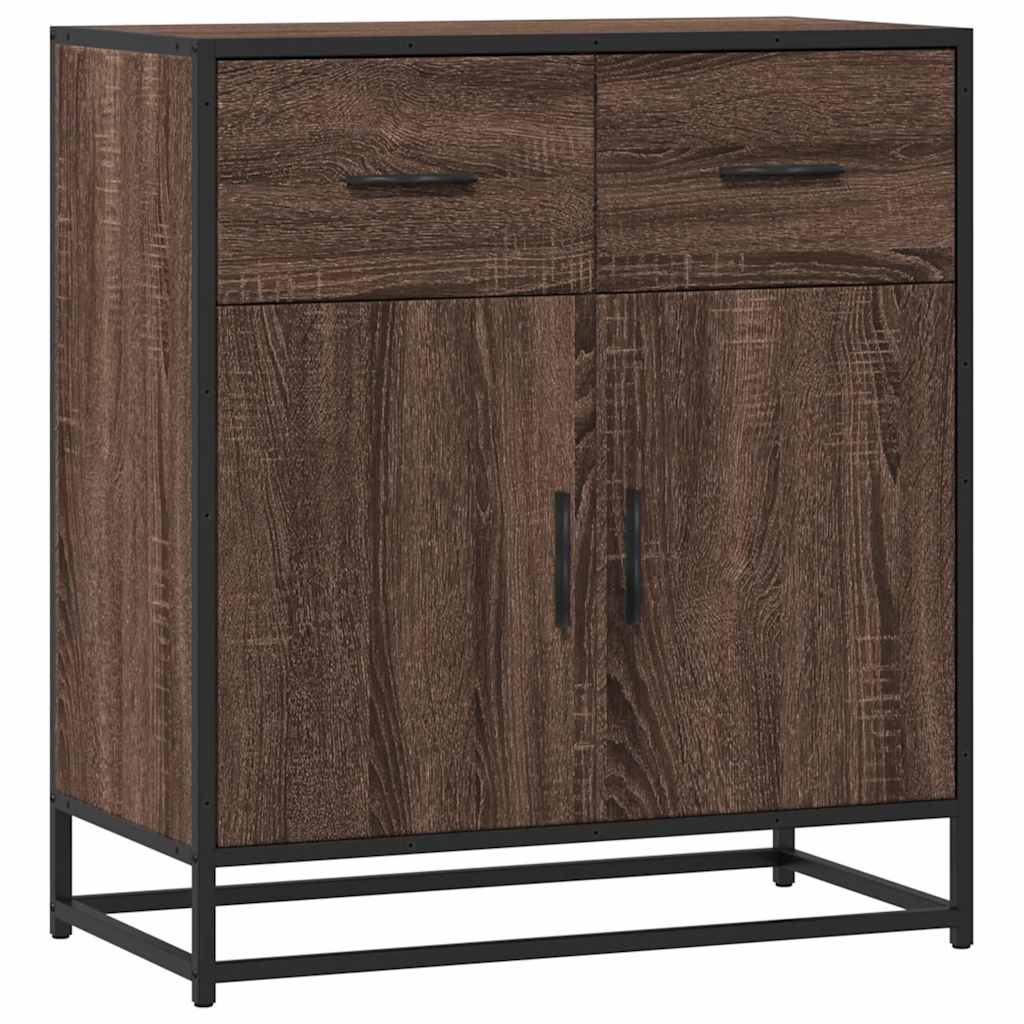 Modern Wooden Sideboard Storage Cabinet Unit With 2 Doors & 2 Drawers Wood