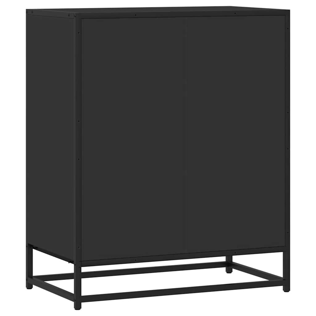 Industrial Wooden Sideboard Storage Cabinet Unit With 1 Door & Open Storage Shelves