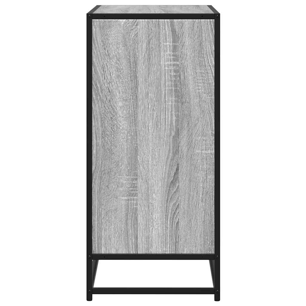 Industrial Wooden Sideboard Storage Cabinet Unit With 1 Door & Open Storage Shelves