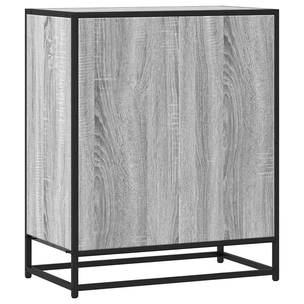 Industrial Wooden Sideboard Storage Cabinet Unit With 1 Door & Open Storage Shelves