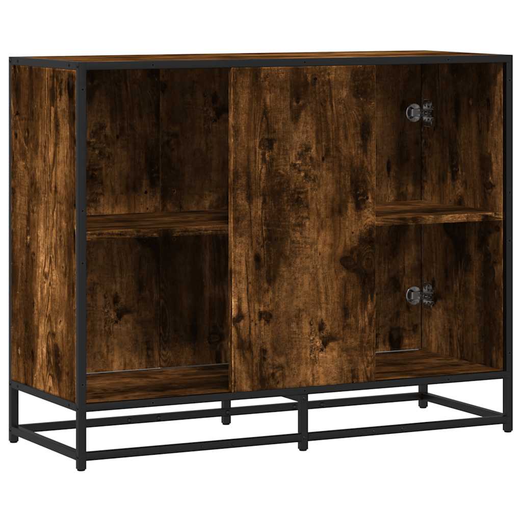 Sideboard Smoked Oak 94x35x76 cm Engineered Wood