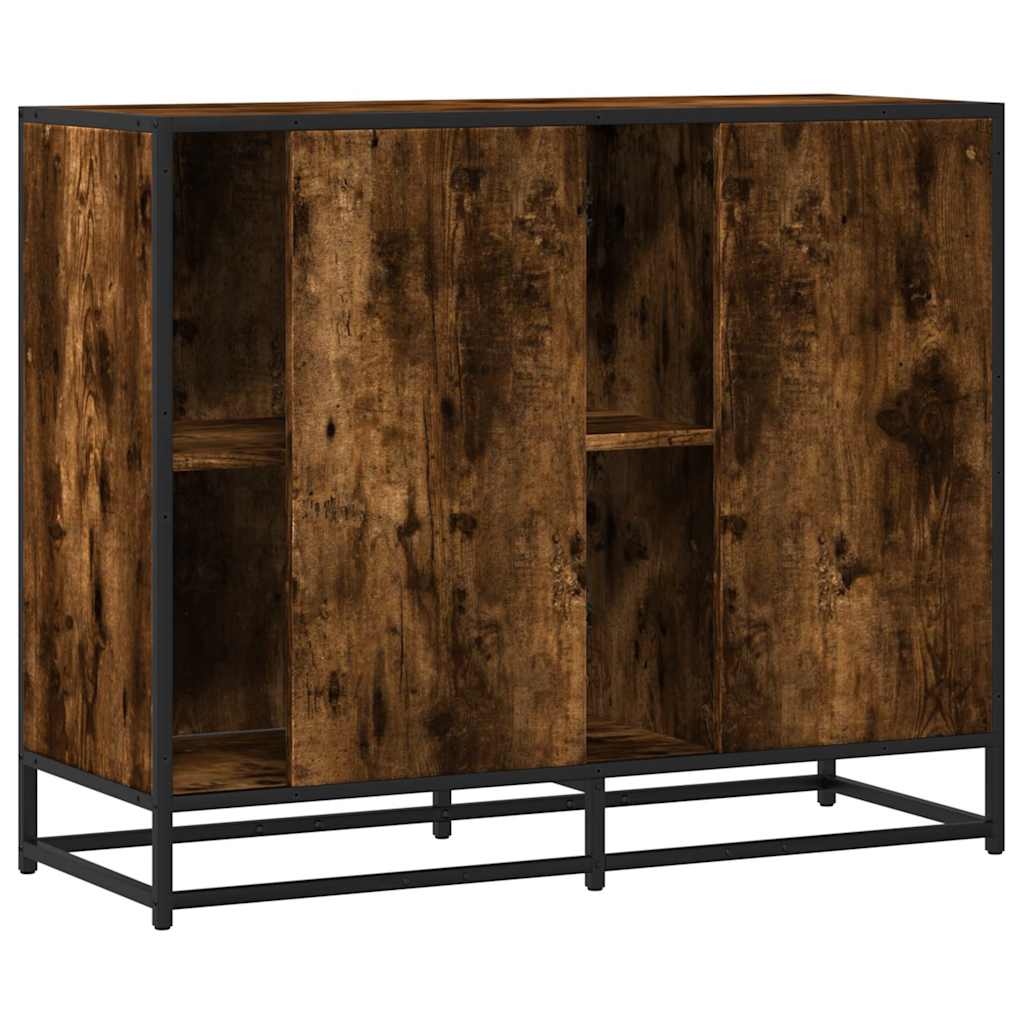 Sideboard Smoked Oak 92x35x76 cm Engineered Wood