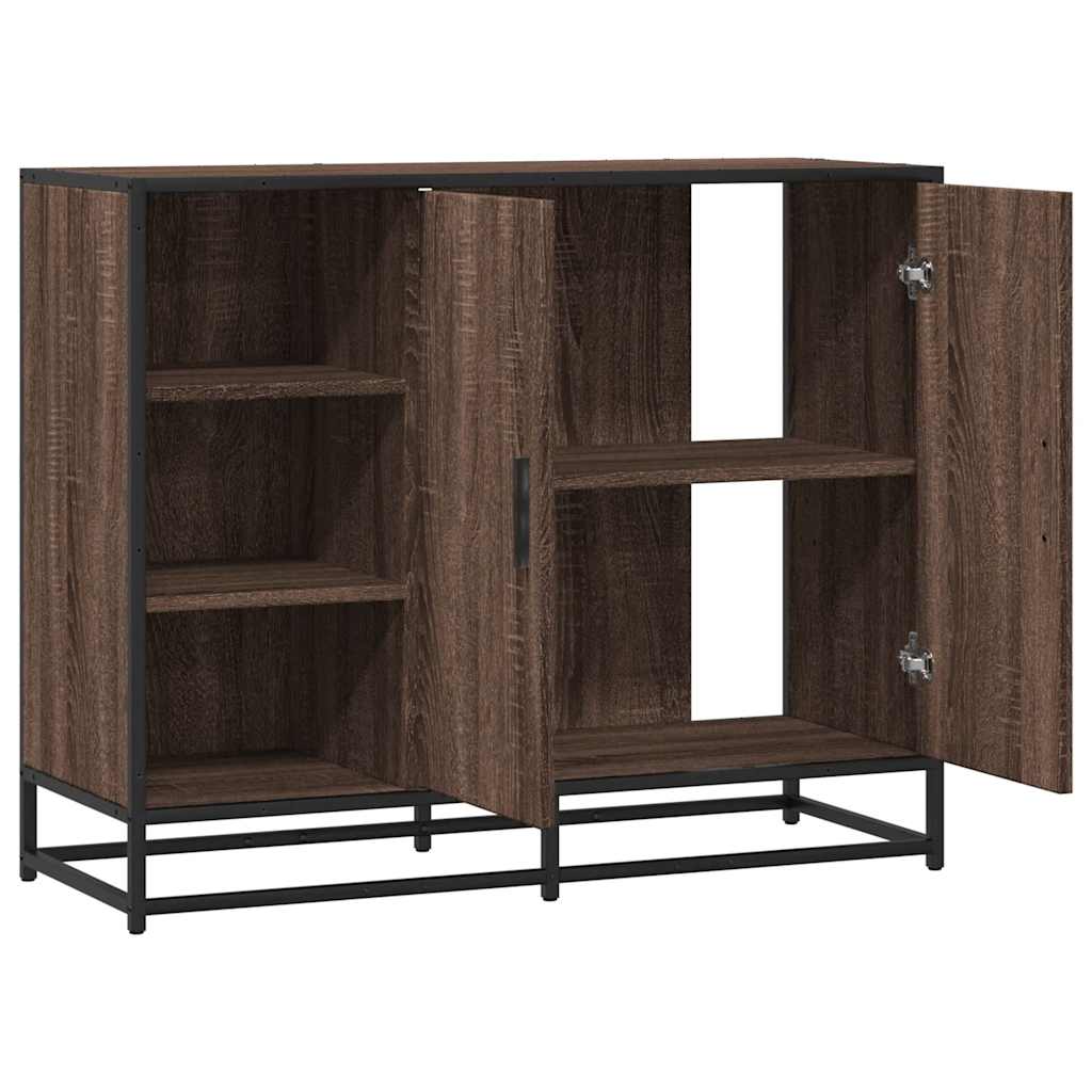 Sideboard Brown Oak 92x35x76 cm Engineered Wood