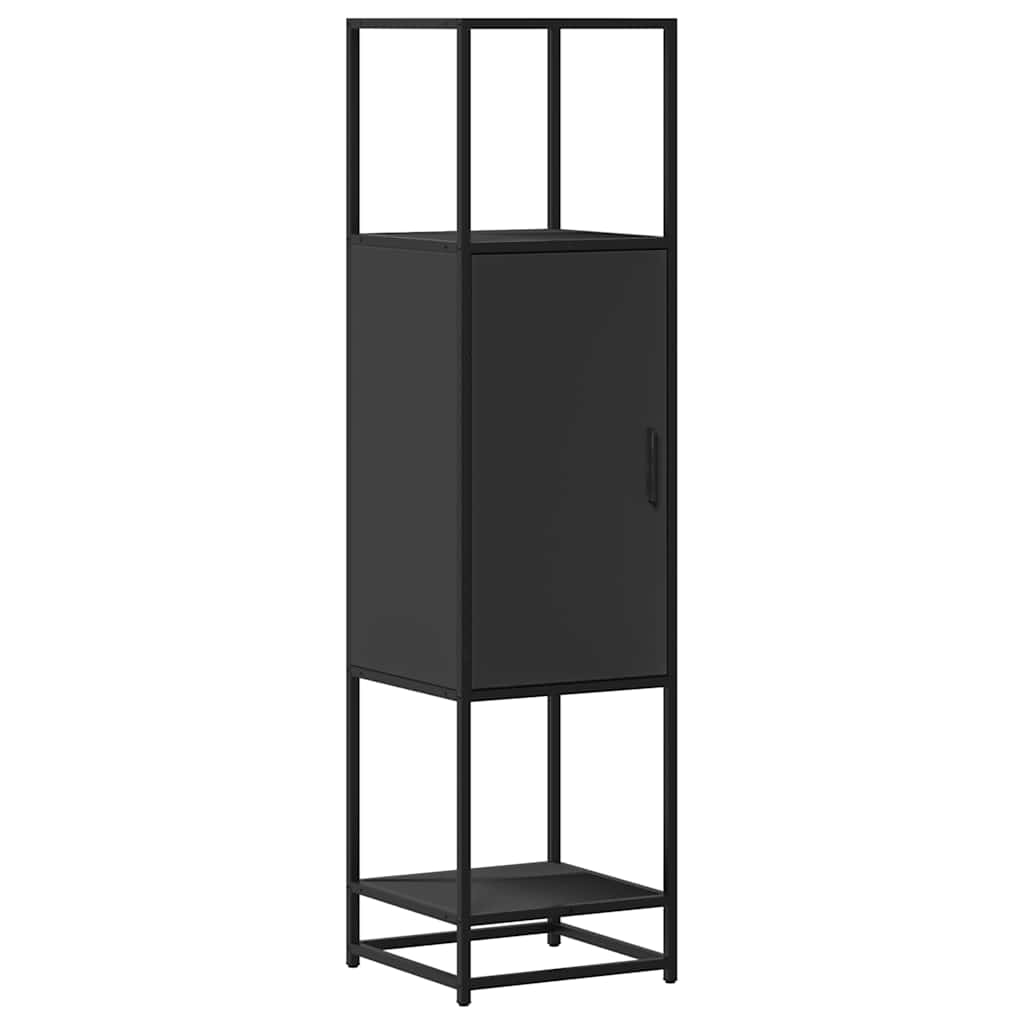 Highboard Black 35.5x35x139 cm Engineered Wood and Metal