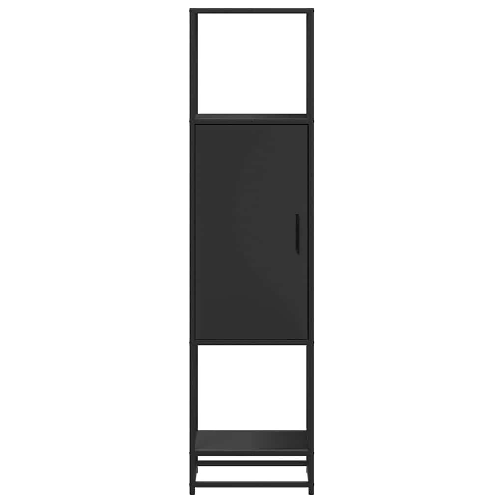Highboard Black 35.5x35x139 cm Engineered Wood and Metal
