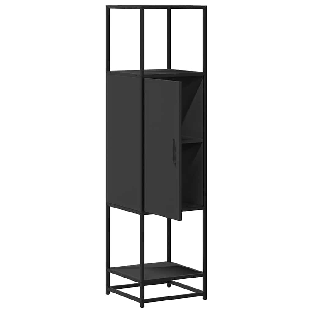 Highboard Black 35.5x35x139 cm Engineered Wood and Metal