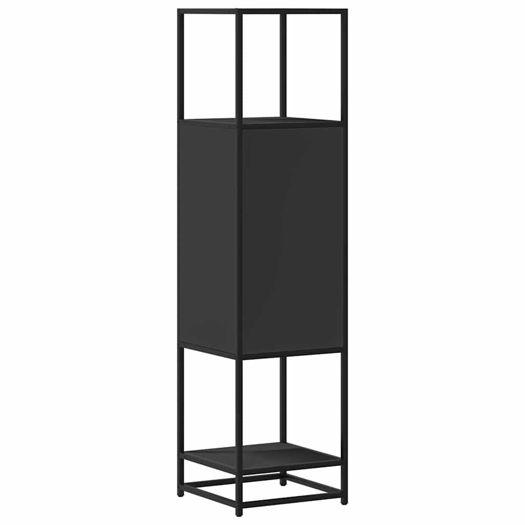 Highboard Black 35.5x35x139 cm Engineered Wood and Metal