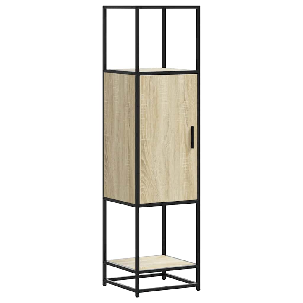 Highboard Sonoma Oak 35.5x35x139 cm Engineered Wood and Metal