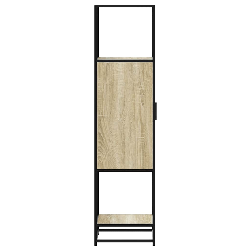 Highboard Sonoma Oak 35.5x35x139 cm Engineered Wood and Metal