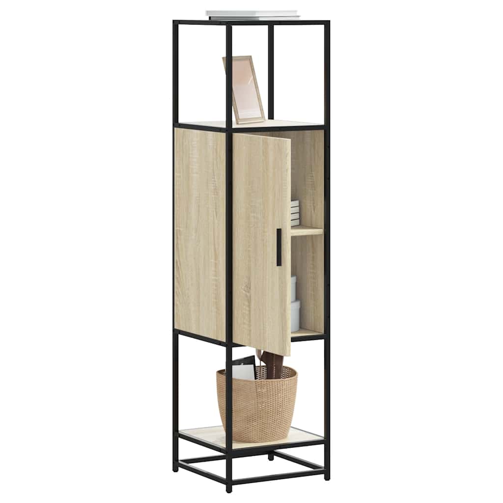 Highboard Sonoma Oak 35.5x35x139 cm Engineered Wood and Metal