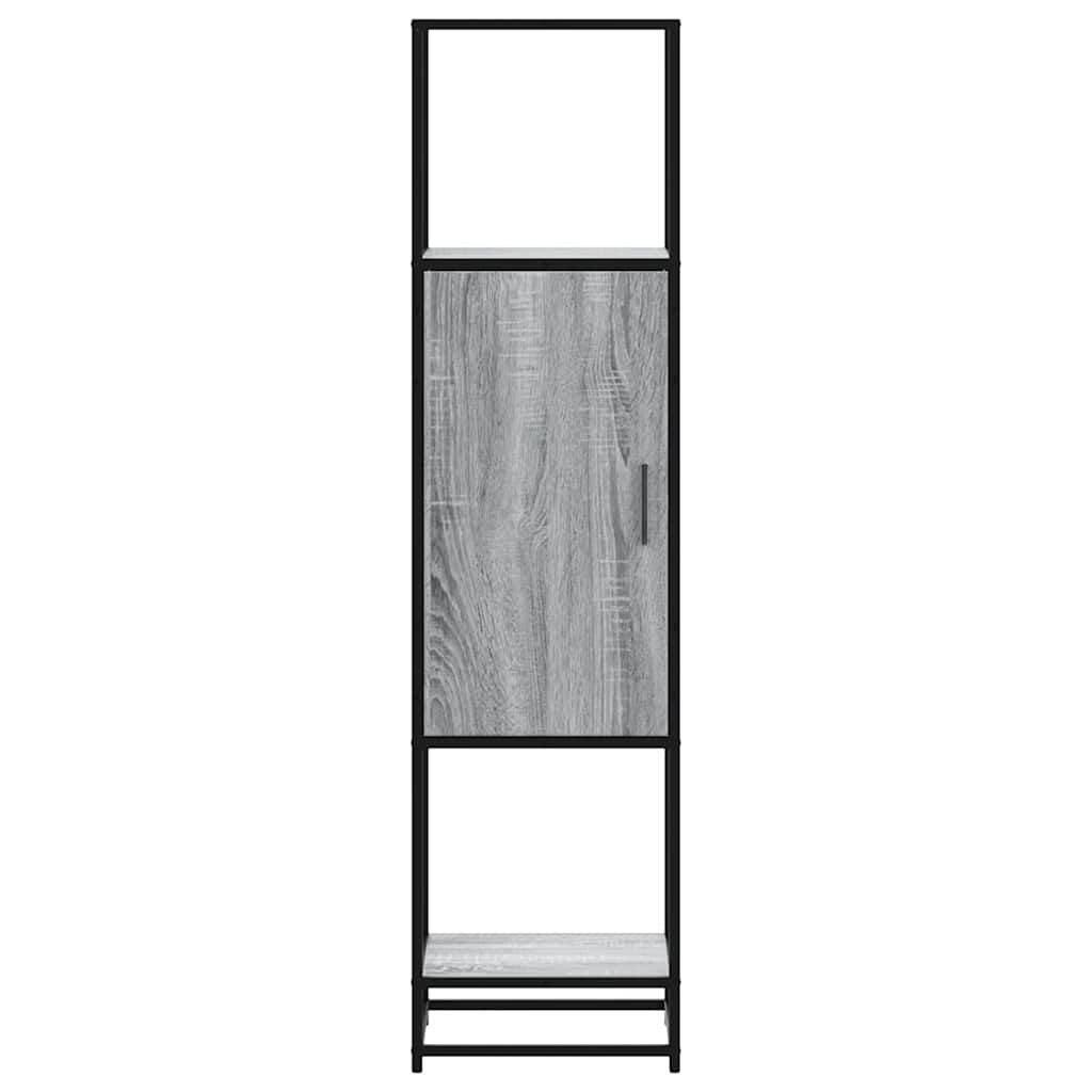 Highboard Grey Sonoma 35.5x35x139 cm Engineered Wood and Metal