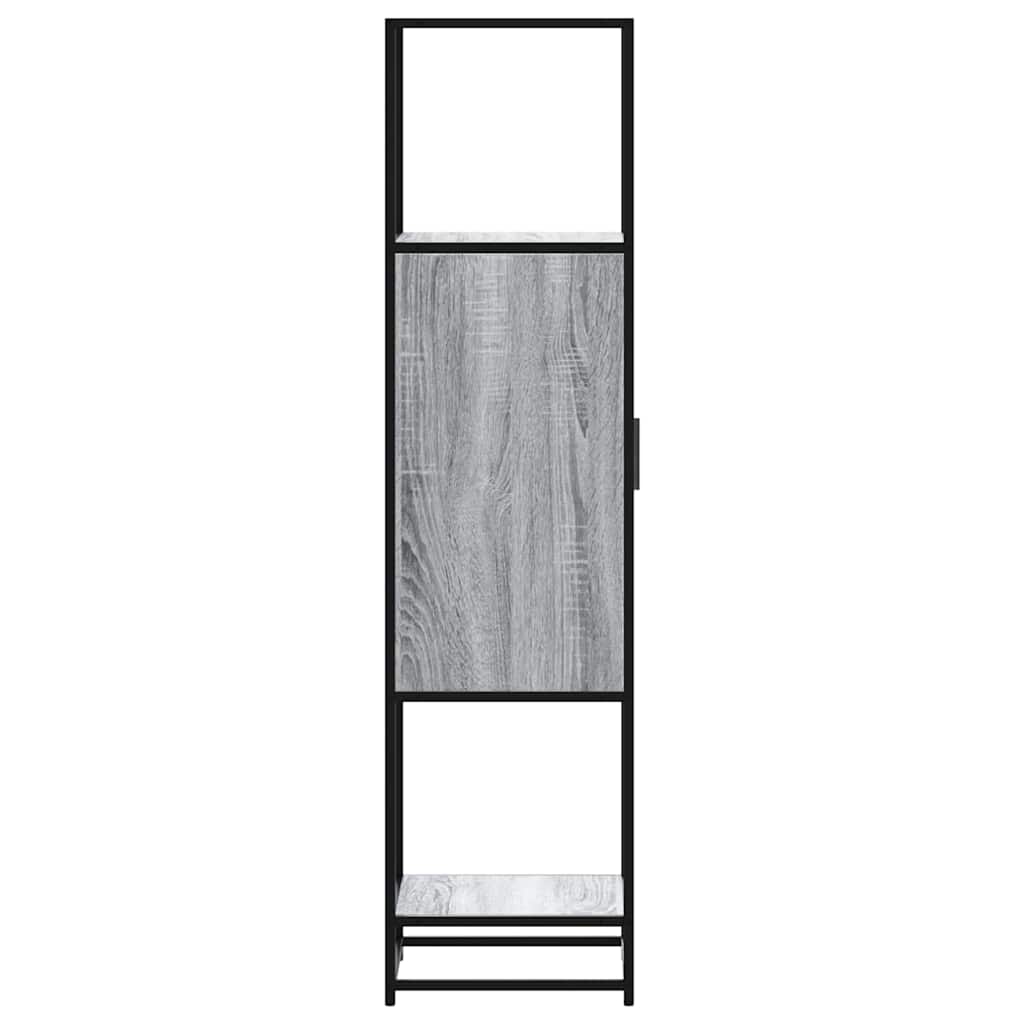 Highboard Grey Sonoma 35.5x35x139 cm Engineered Wood and Metal