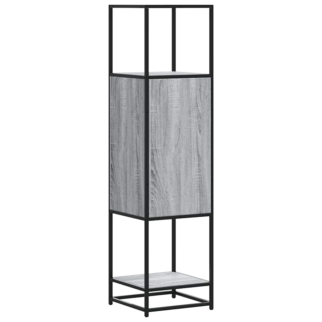 Highboard Grey Sonoma 35.5x35x139 cm Engineered Wood and Metal