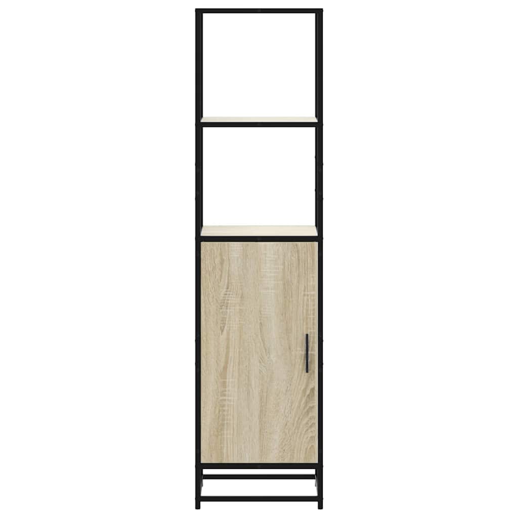 Highboard Sonoma Oak 35.5x35x139 cm Engineered Wood and Metal