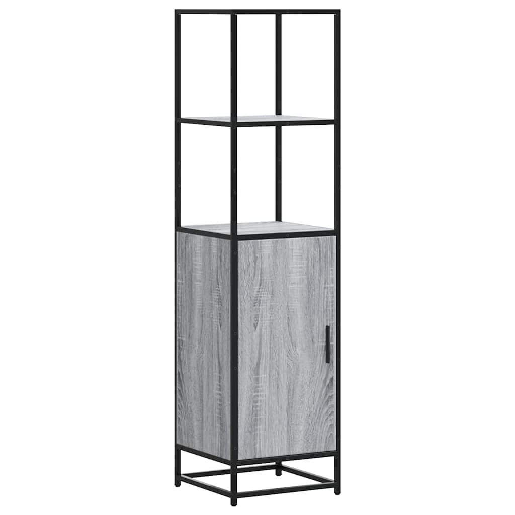 Highboard Grey Sonoma 35.5x35x139 cm Engineered Wood and Metal