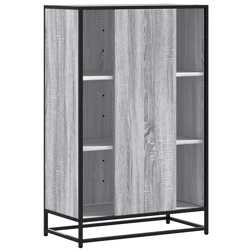 Highboard Grey Sonoma 68x35x106.5 cm Engineered Wood and Metal