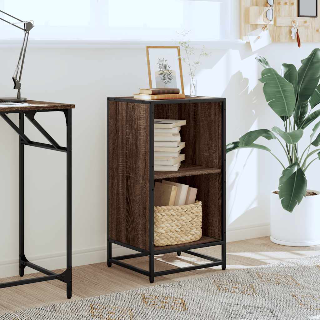 Book Cabinet Brown Oak 40x35x76 cm Engineered Wood
