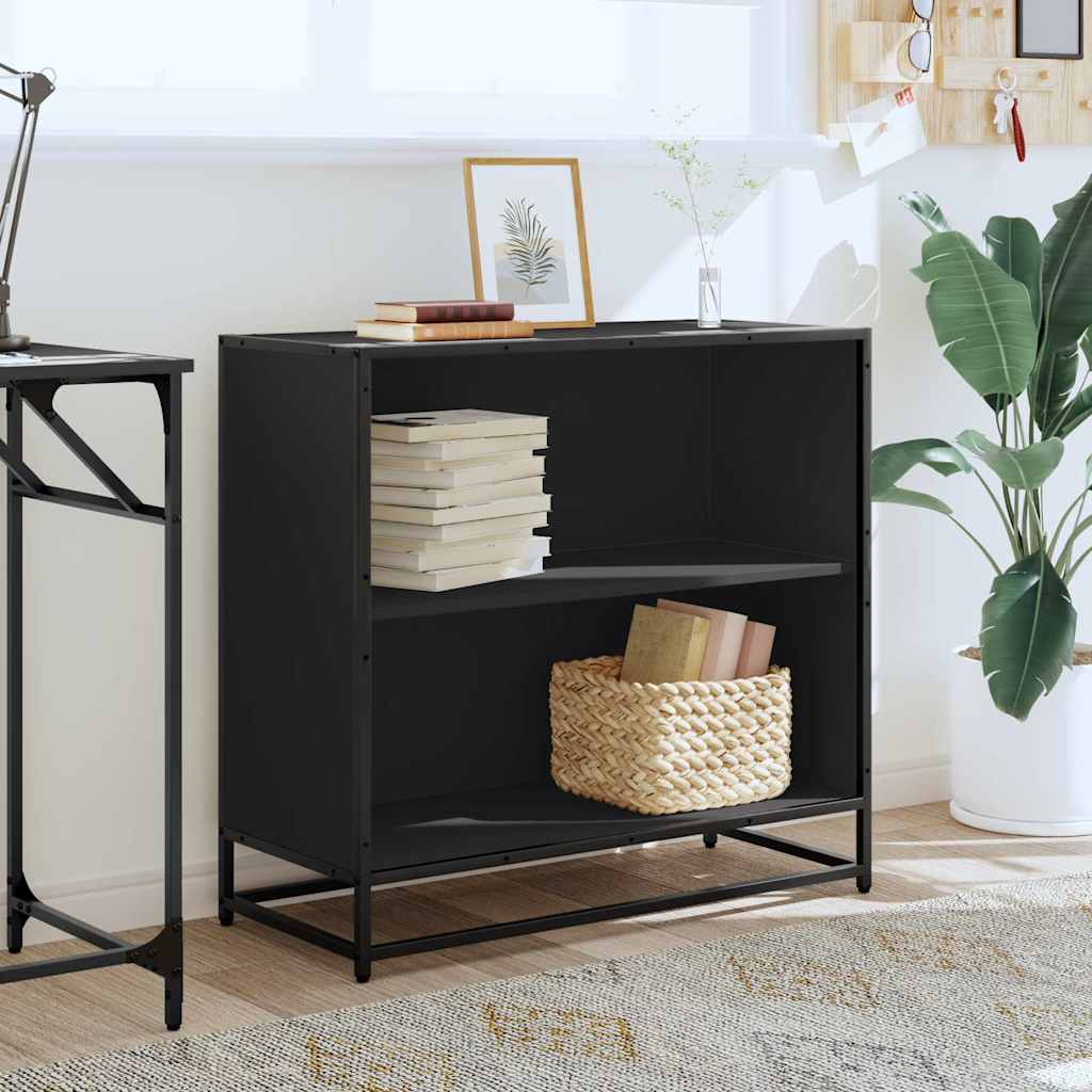 Book Cabinet Black 80.5x35x76 cm Engineered Wood