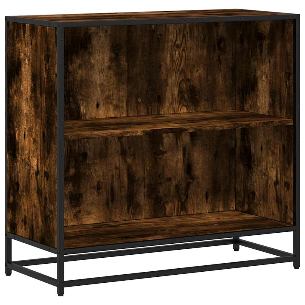 Book Cabinet Smoked Oak 80.5x35x76 cm Engineered Wood