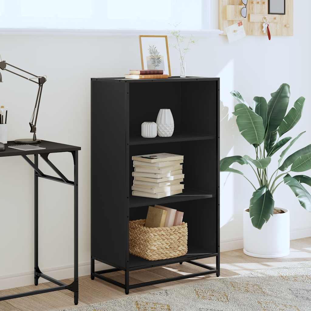 Book Cabinet Black 60x35x107.5 cm Engineered Wood
