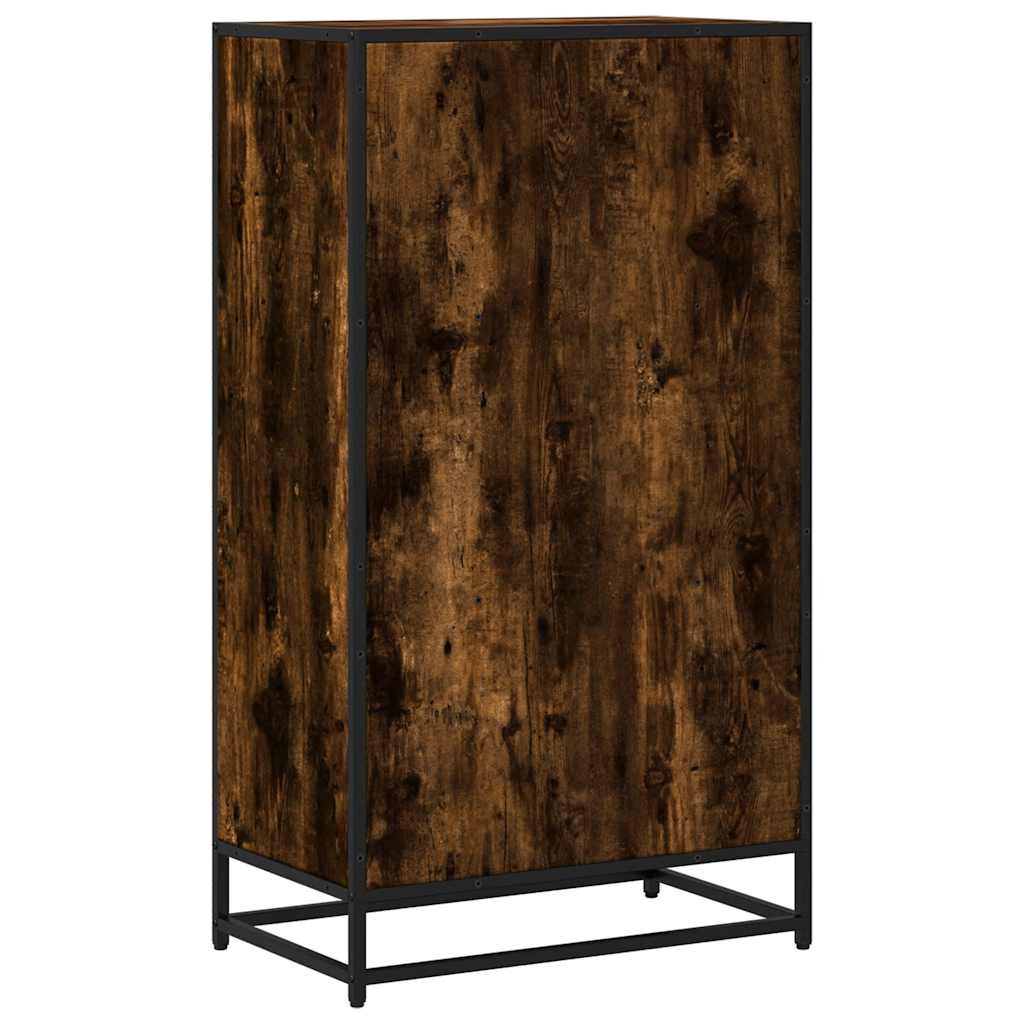 Book Cabinet Smoked Oak 60x35x107.5 cm Engineered Wood