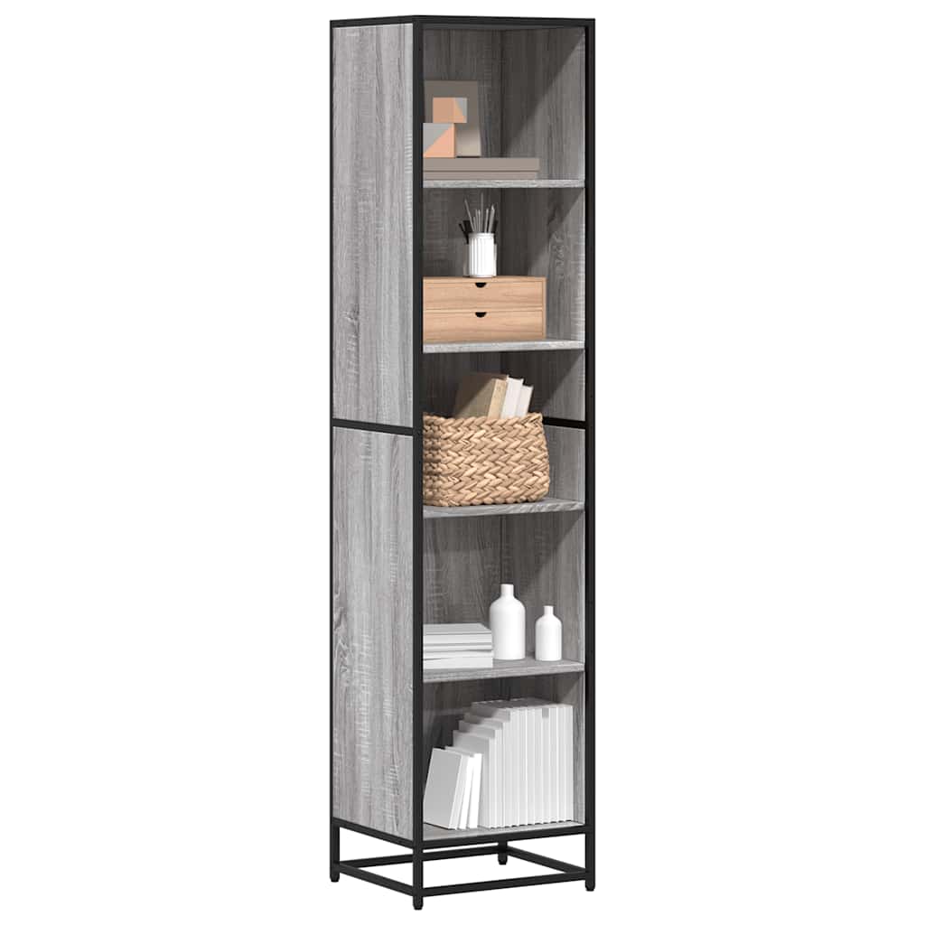 Book Cabinet Grey Sonoma 40x35x170.5 cm Engineered Wood
