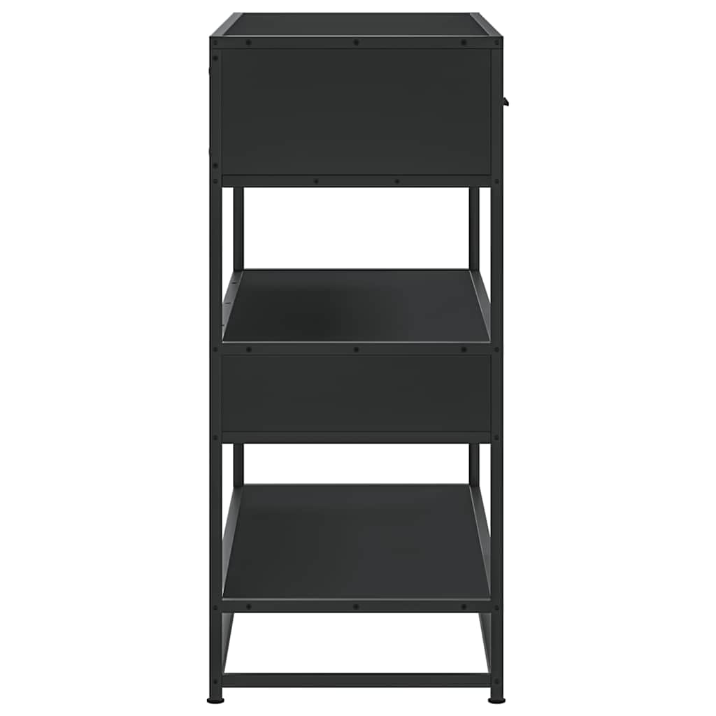 Modern Wooden Hallway Console Table With 2 Storage Drawers & Shelves Wood