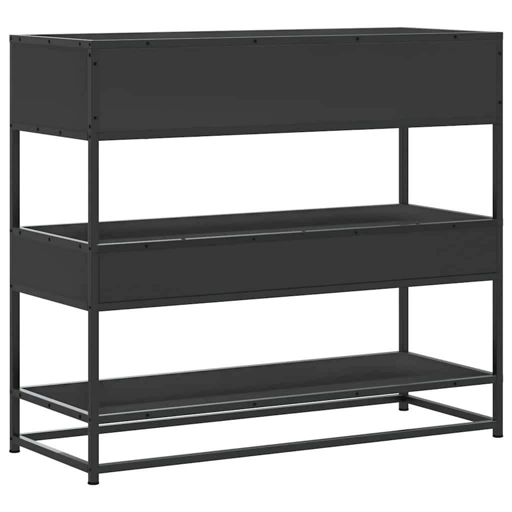 Modern Wooden Hallway Console Table With 2 Storage Drawers & Shelves Wood