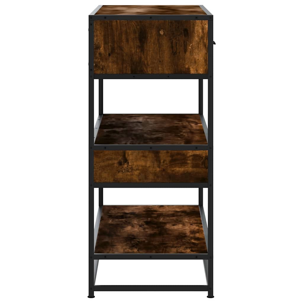Modern Wooden Hallway Console Table With 2 Storage Drawers & Shelves Wood