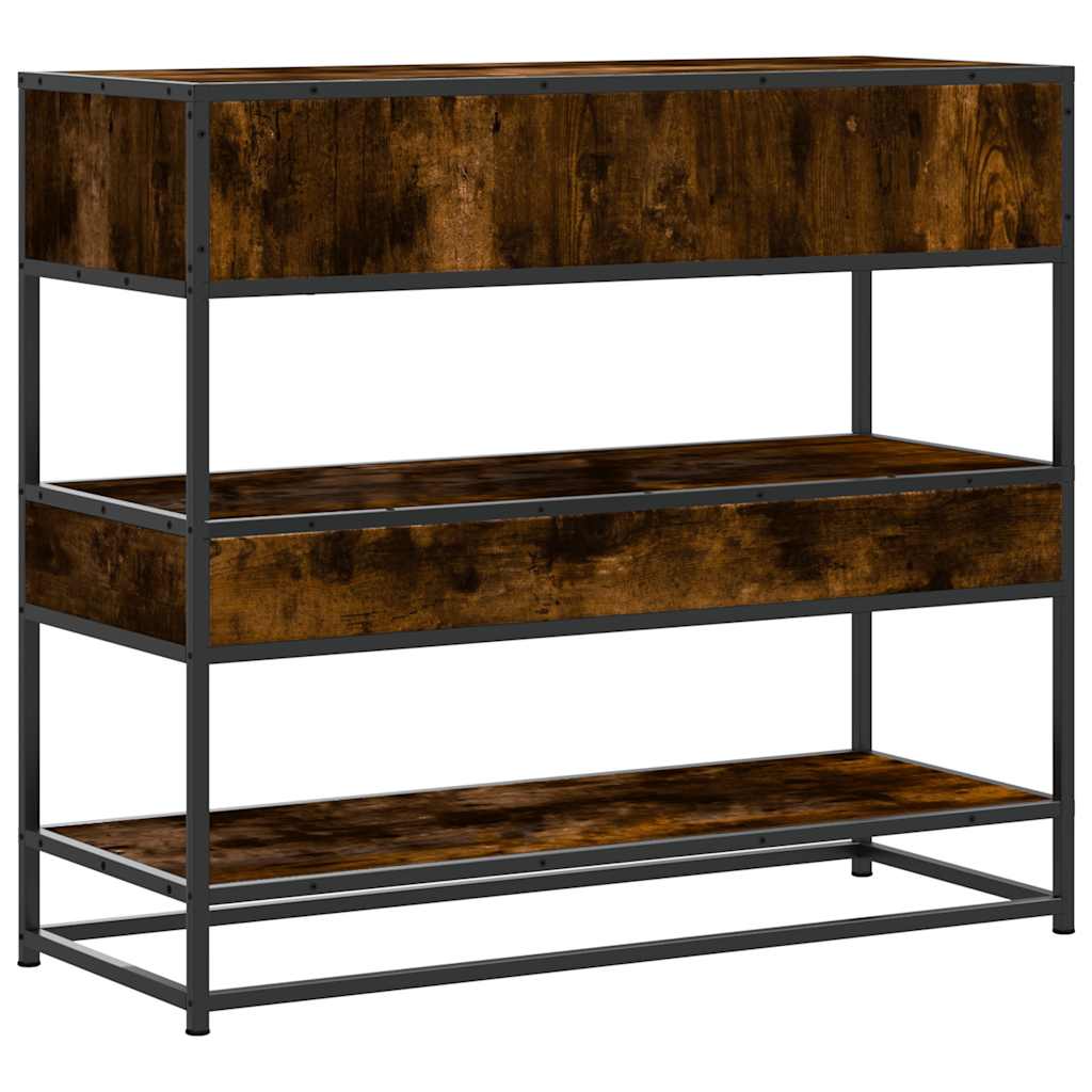 Modern Wooden Hallway Console Table With 2 Storage Drawers & Shelves Wood