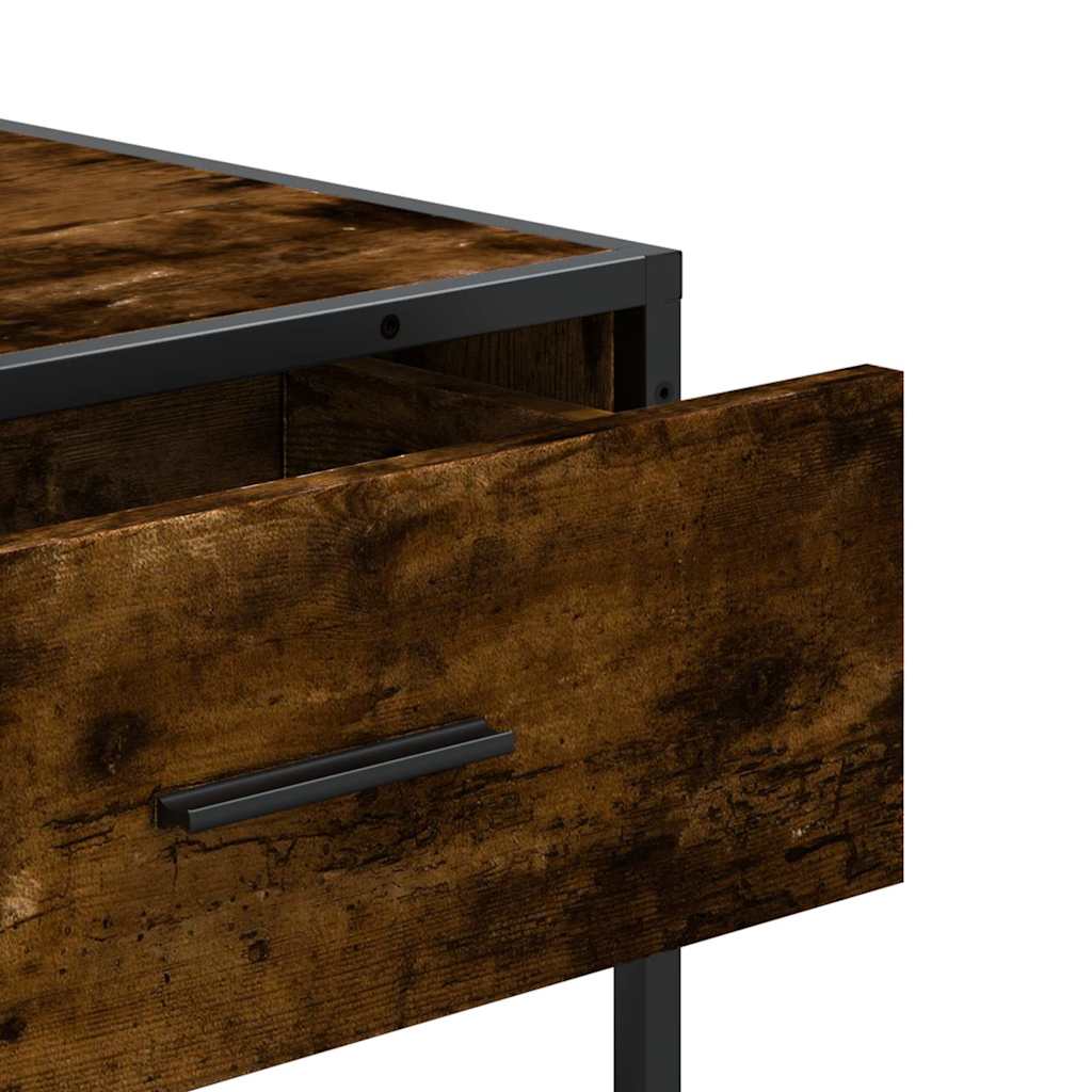 Modern Wooden Hallway Console Table With 2 Storage Drawers & Shelves Wood