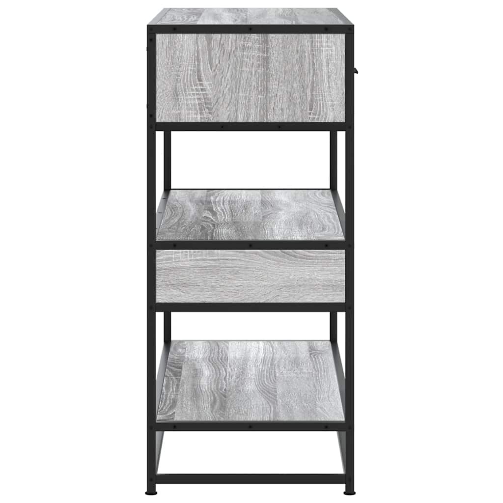 Modern Wooden Hallway Console Table With 2 Storage Drawers & Shelves Wood