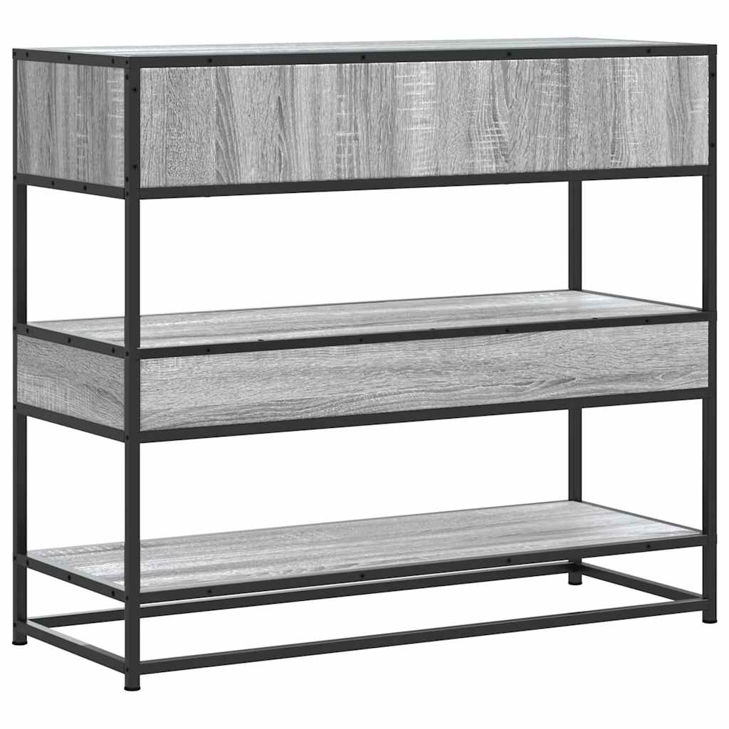 Modern Wooden Hallway Console Table With 2 Storage Drawers & Shelves Wood
