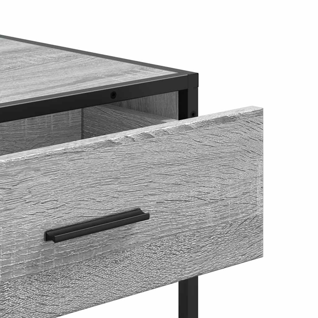 Modern Wooden Hallway Console Table With 2 Storage Drawers & Shelves Wood
