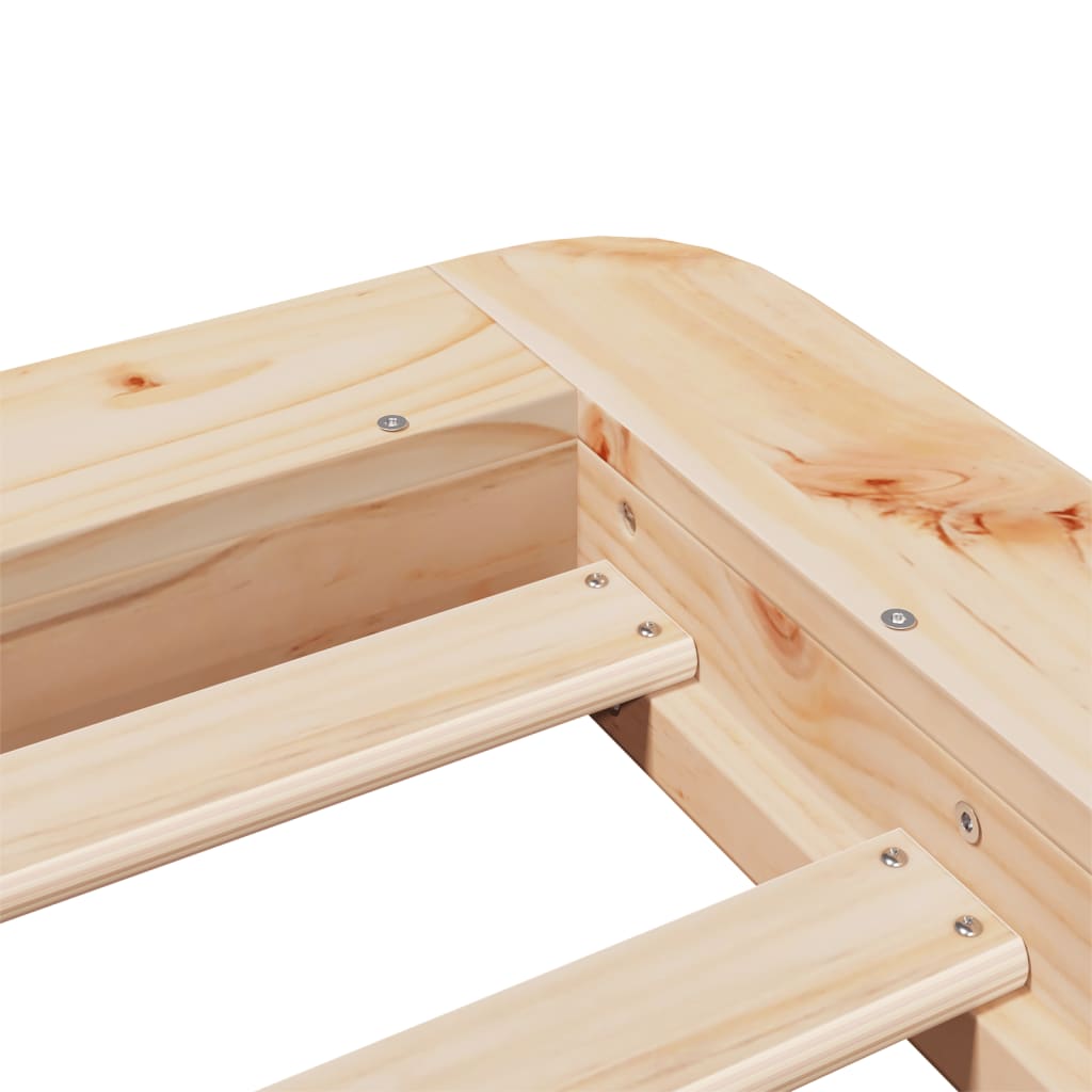 Bed Frame without Mattress 90x200 cm Solid Wood Pine