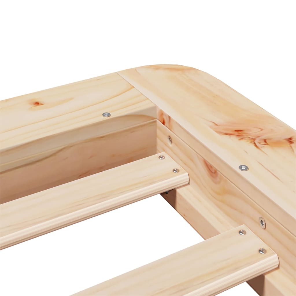 Bed Frame without Mattress 75x190 cm Small Single Solid Wood Pine