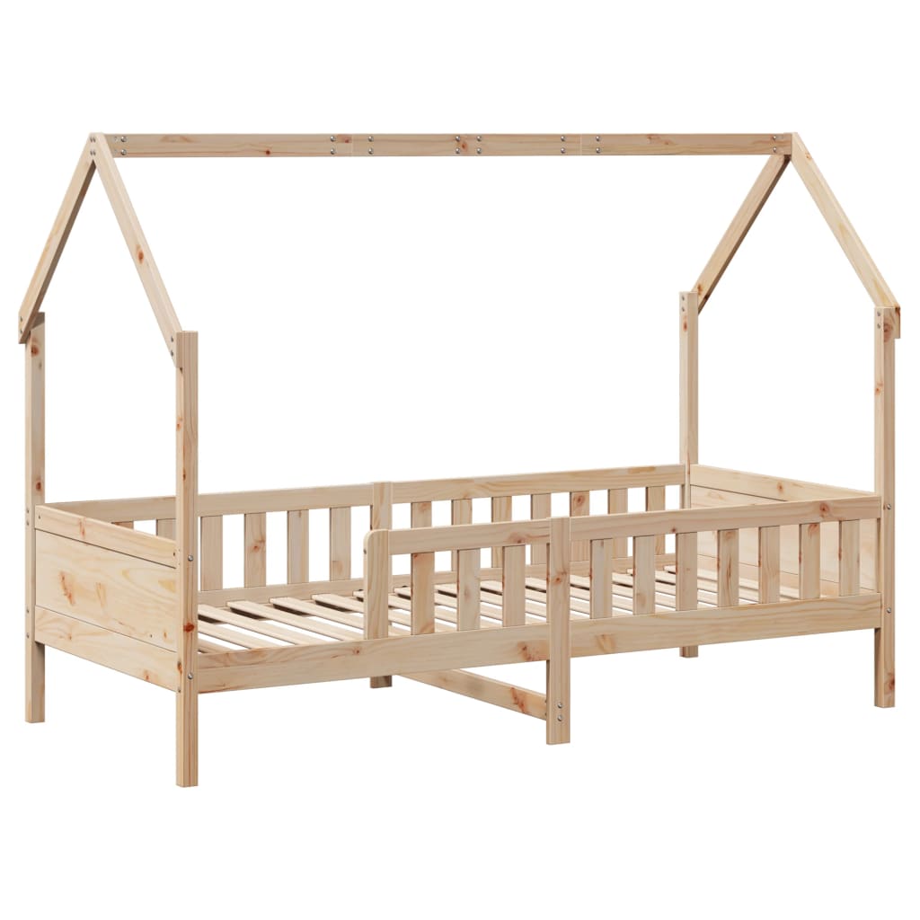 Kids' House Bed Frame without Mattress 90x190 cm Single Pine