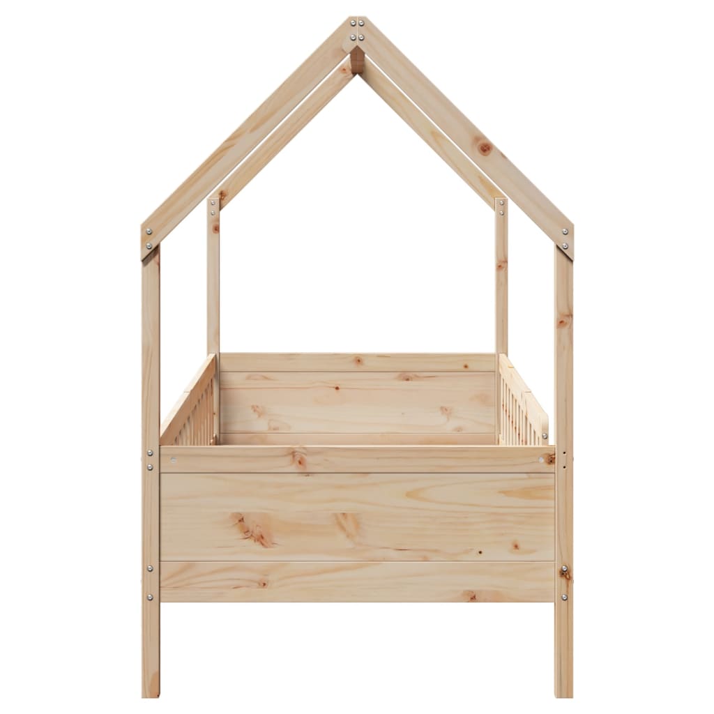 Kids' House Bed Frame without Mattress 90x190 cm Single Pine