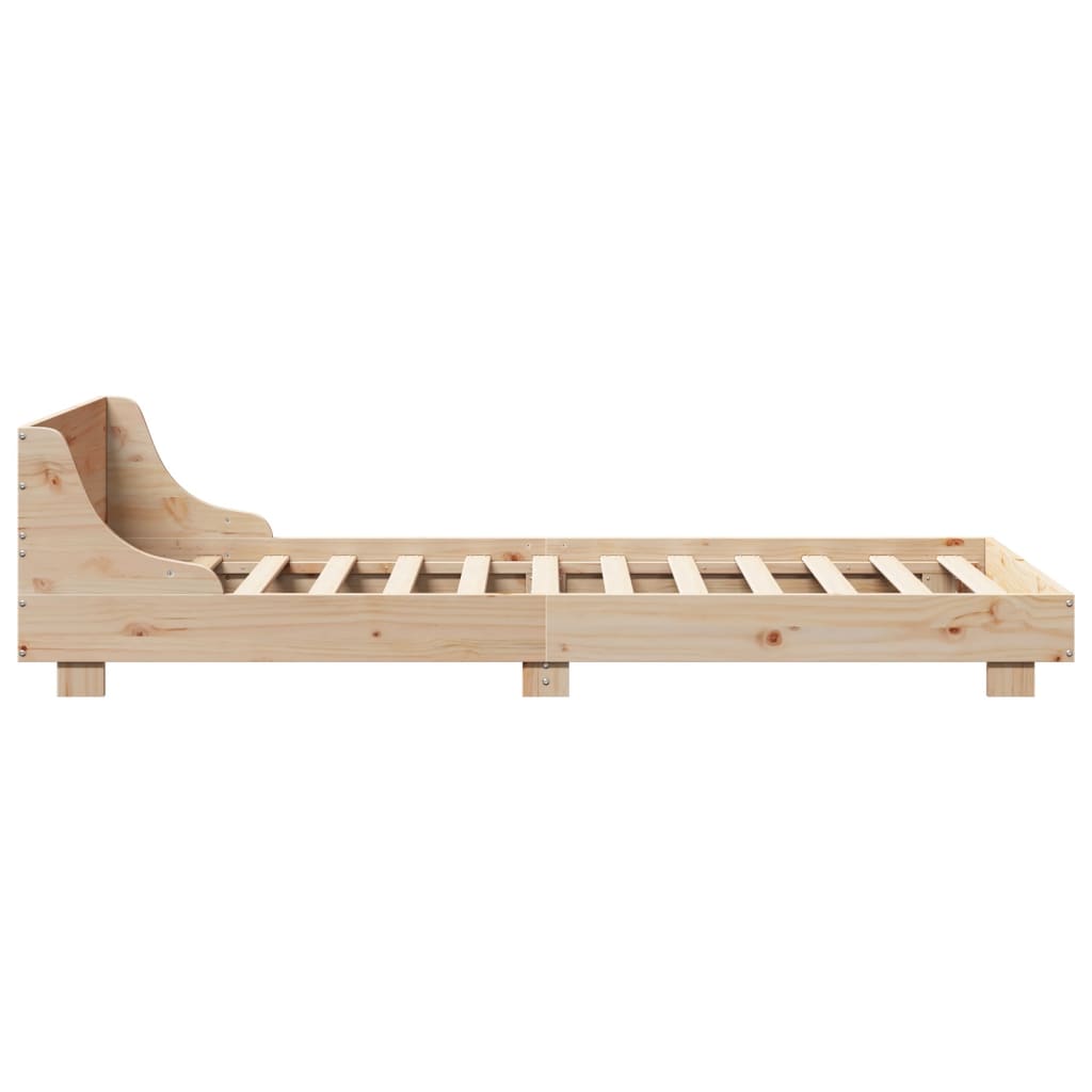 Bed Frame without Mattress 100x200 cm Solid Wood Pine