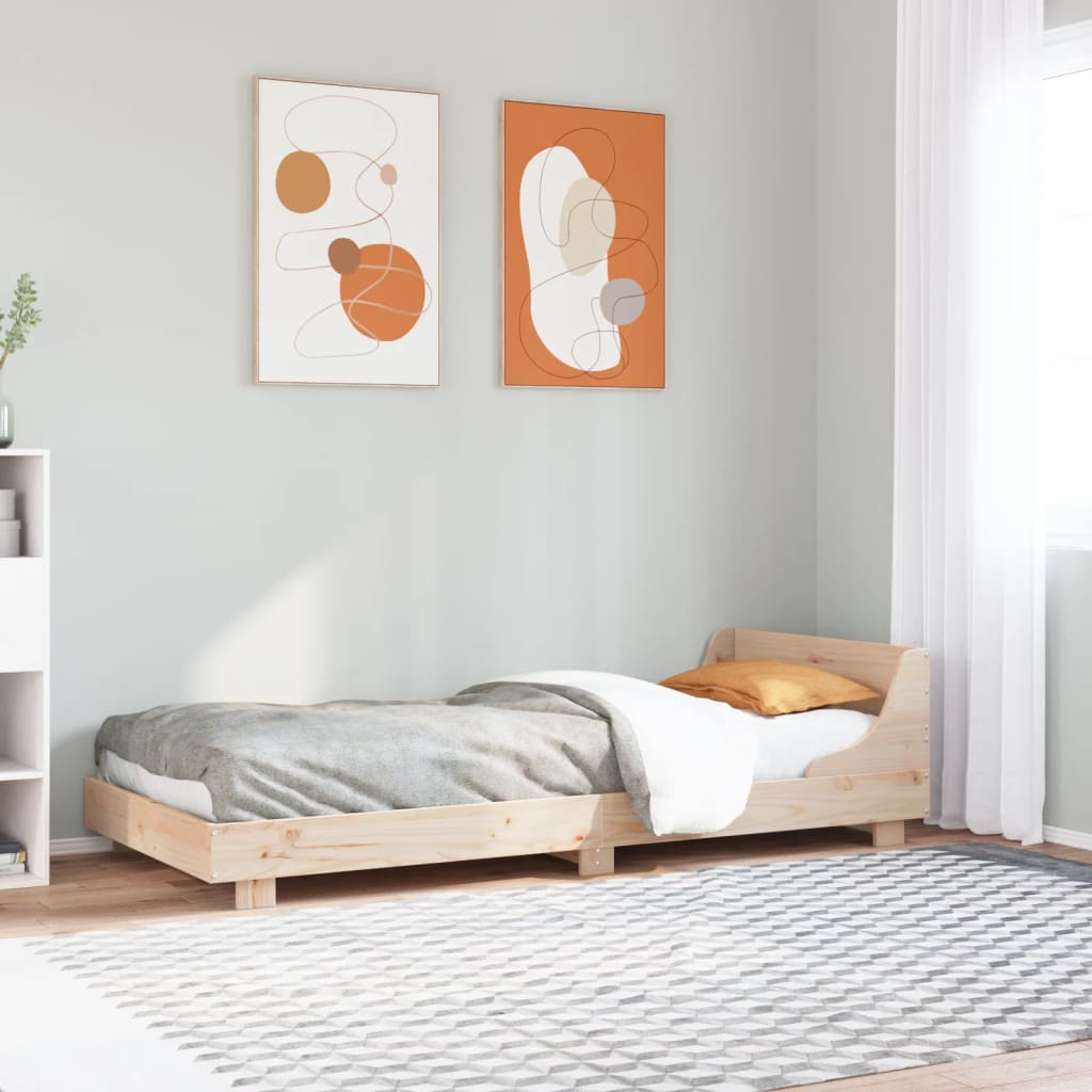 Bed Frame without Mattress 100x200 cm Solid Wood Pine