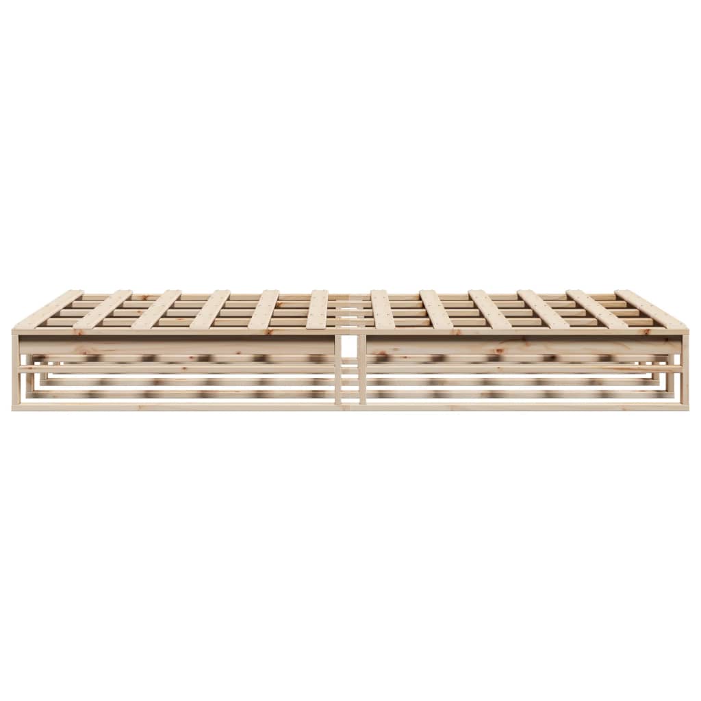 Bed Frame without Mattress 120x200 cm Solid Wood Pine