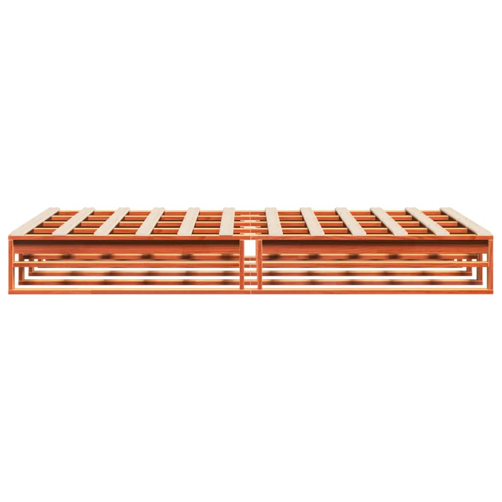 Bed Frame without Mattress Wax Brown 120x200 cm Solid Wood Pine