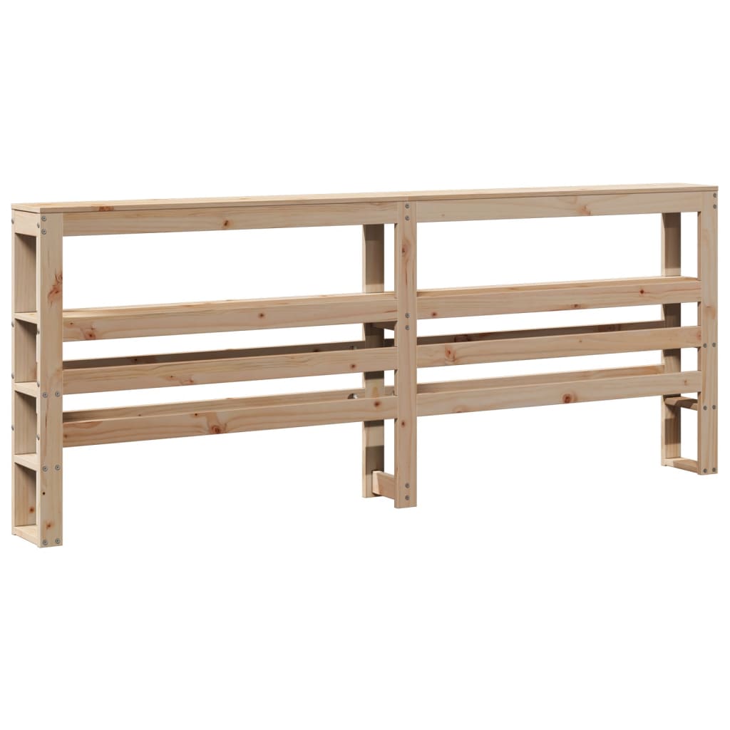Headboard with Shelves 180 cm Solid Wood Pine