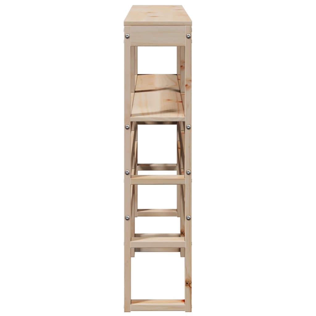 Headboard with Shelves 140 cm Solid Wood Pine