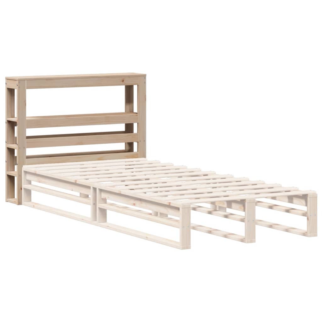 Headboard with Shelves 75 cm Solid Wood Pine